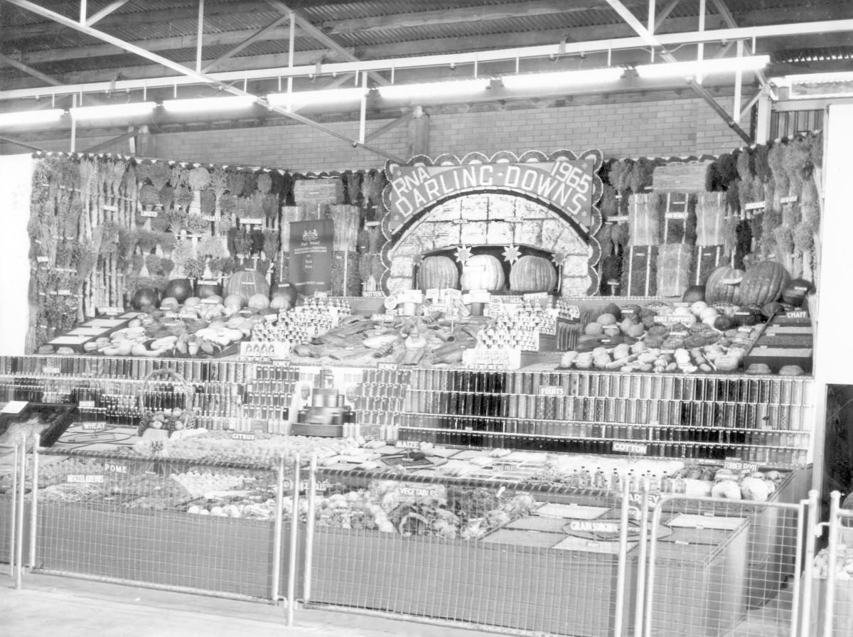 Darling Downs District exhibit at the Royal National Show, Brisbane, August 1965, Bowen Hills