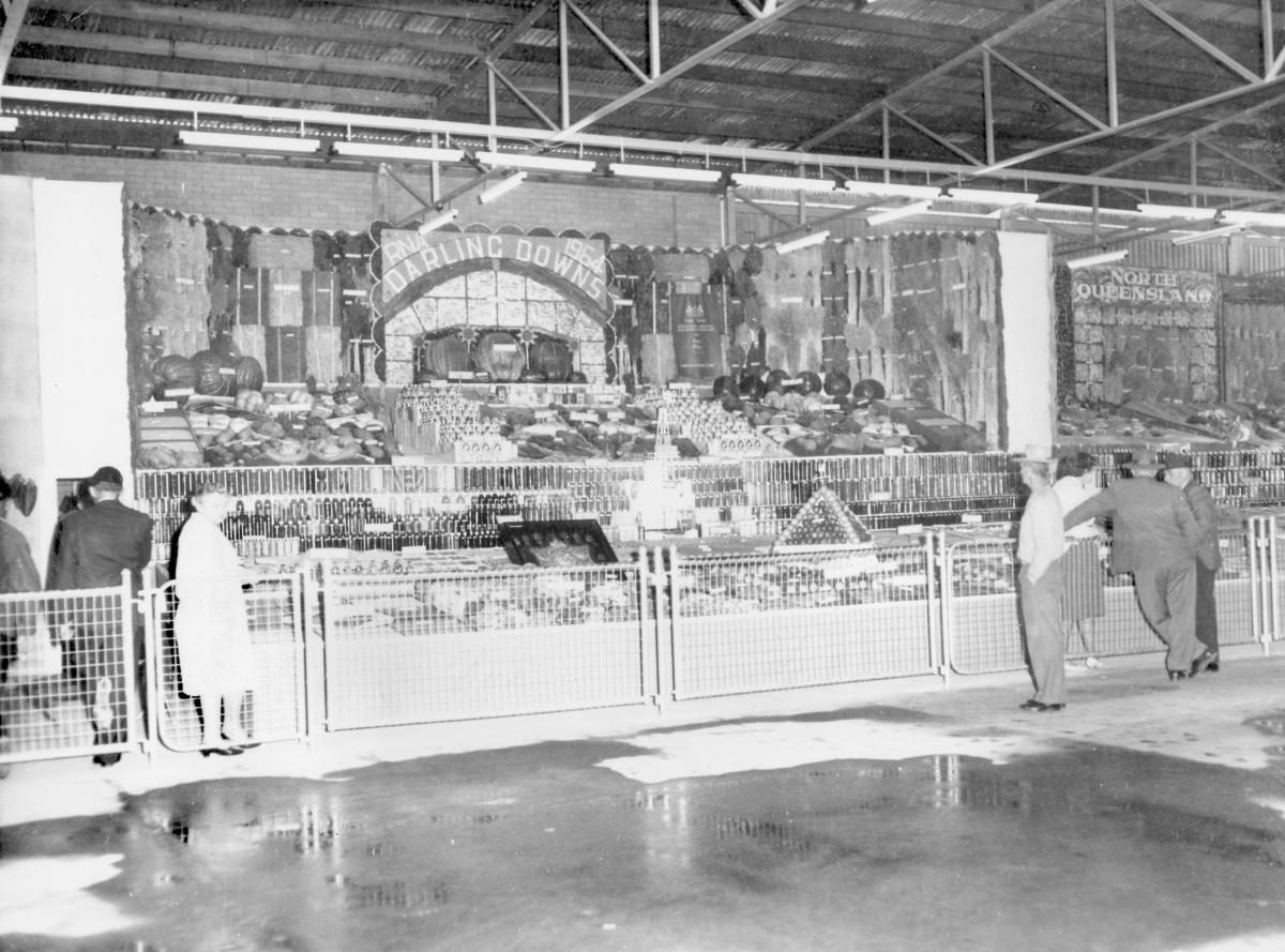 Darling Downs District exhibit at the Royal National Show, Brisbane, August 1964, Bowen Hills