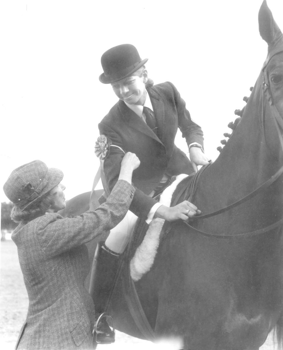 Equestrienne prize winner at the Royal National Show, Brisbane, August 1972, Bowen Hills
