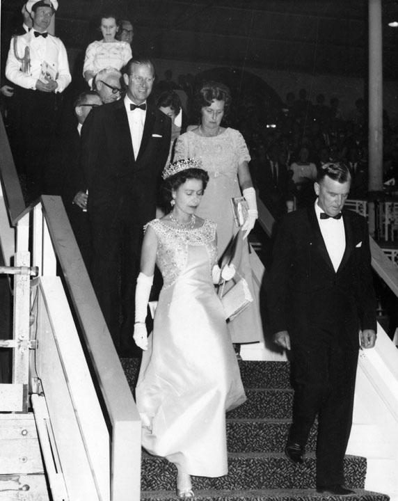 Her Majesty Queen Elizabeth II and HRH The Duke of Edinburgh at Brisbane Exhibition Ground, 1970, Bowen Hills
