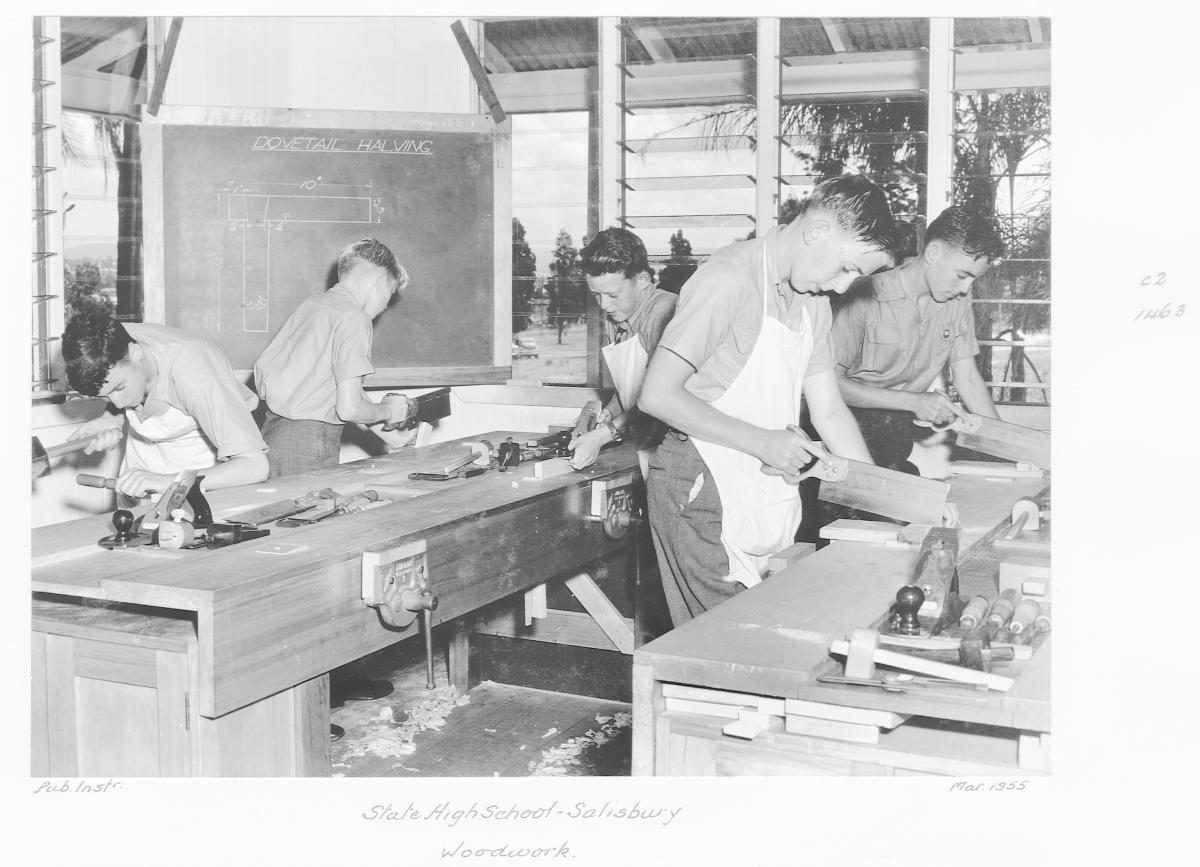 Salisbury State High School, Woodwork - Brisbane, March 1955