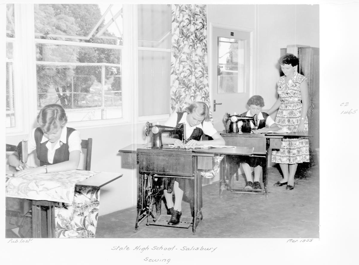Salisbury State High School, Sewing - Brisbane, March 1955