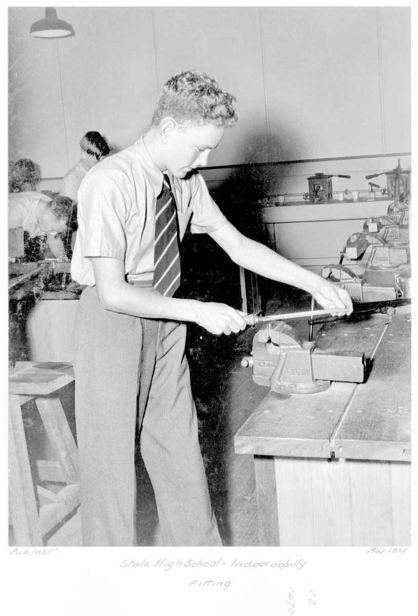 Indooroopilly State High School, Fitting - Brisbane, March 1955