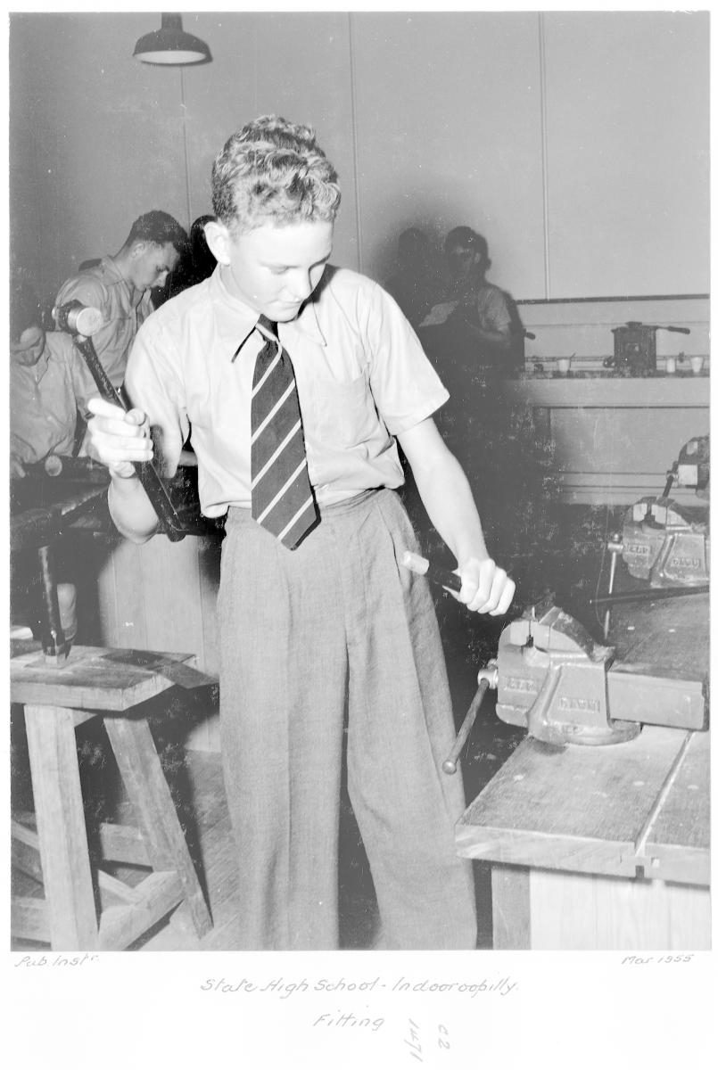 Indooroopilly State High School, Fitting - Brisbane, March 1955