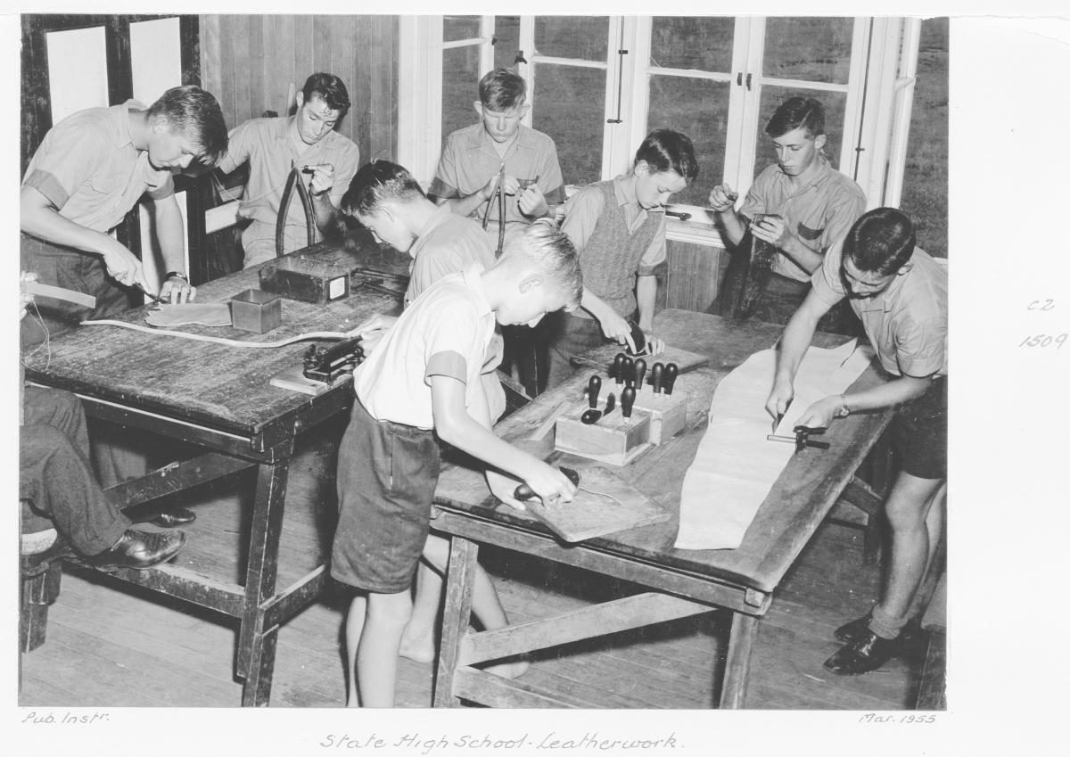State High School, Leatherwork - Brisbane, March 1955