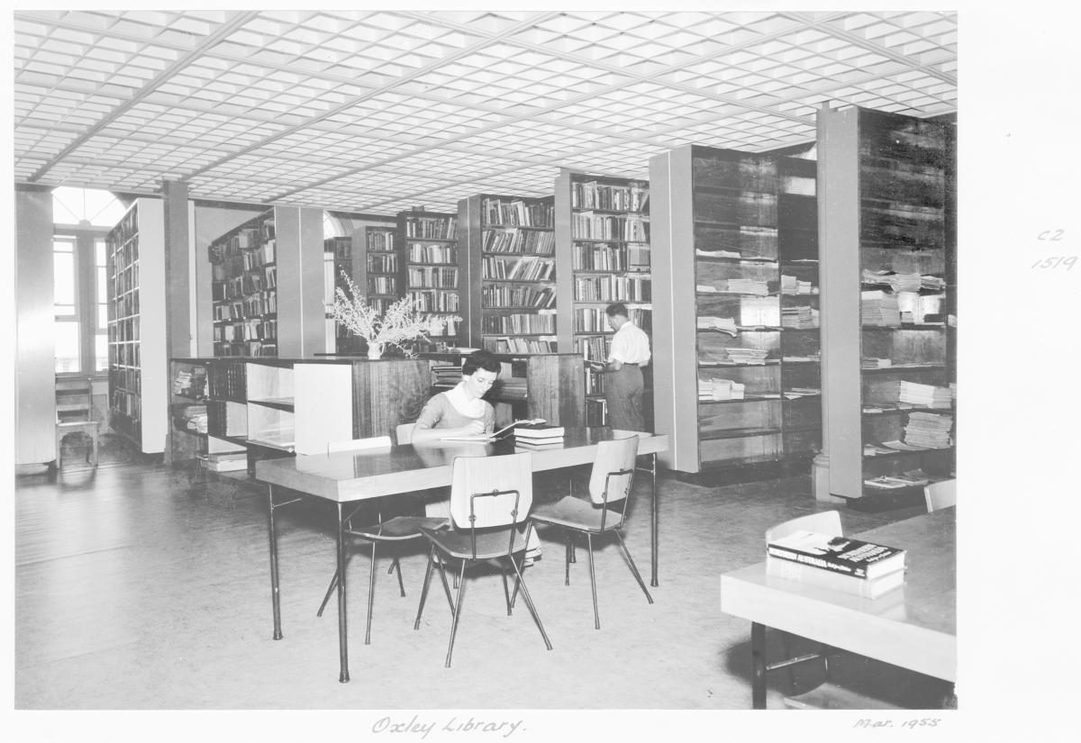 Oxley Memorial Library interior - Brisbane, March 1955