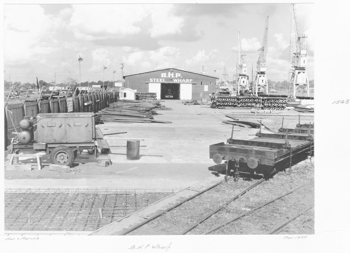 BHP Wharf, Brisbane River - March 1955