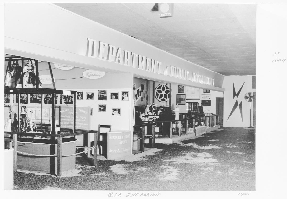 Queensland Industries Fair, Government exhibit, Department of Public Instruction - Brisbane, April-May 1955