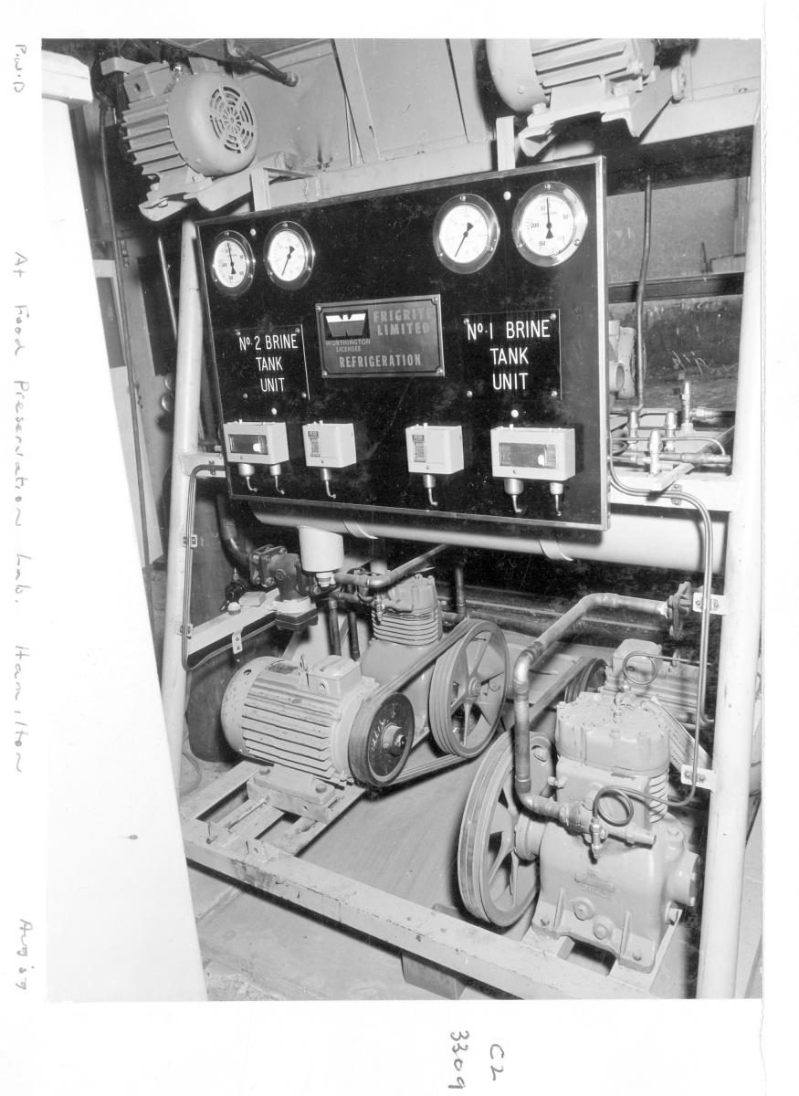 Equipment at food preservation laboratory, Hamilton - Brisbane, August 1959