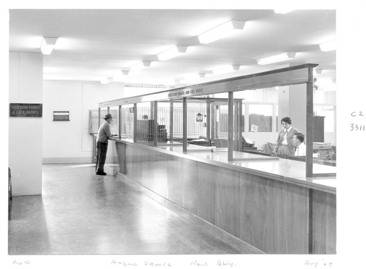 ANZAC Square new building, Stamp Duties Office - Brisbane, August 1959, Brisbane City