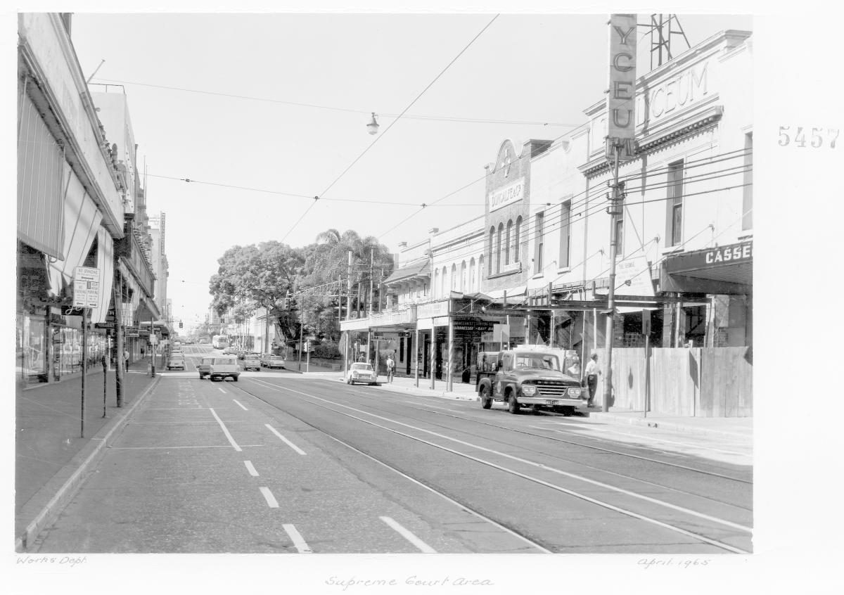 Supreme Court area, George Street, Brisbane, April 1965, Brisbane City
