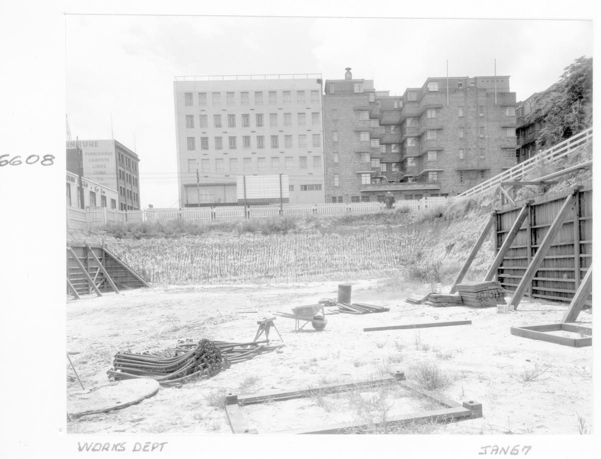 Supreme Court building under construction, Brisbane, January 1967, Brisbane City
