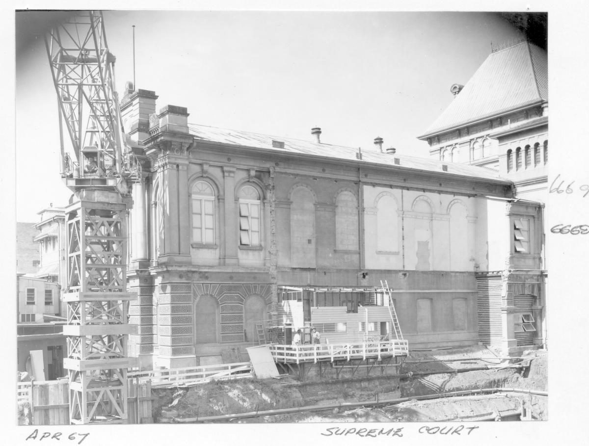 Supreme Court building under construction, Brisbane, April 1967, Brisbane City