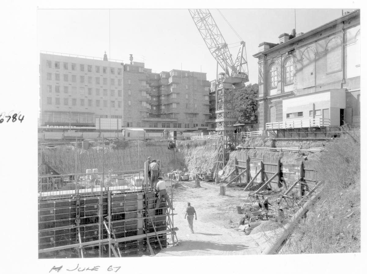 Supreme Court building under construction, Brisbane, June 1967, Brisbane City