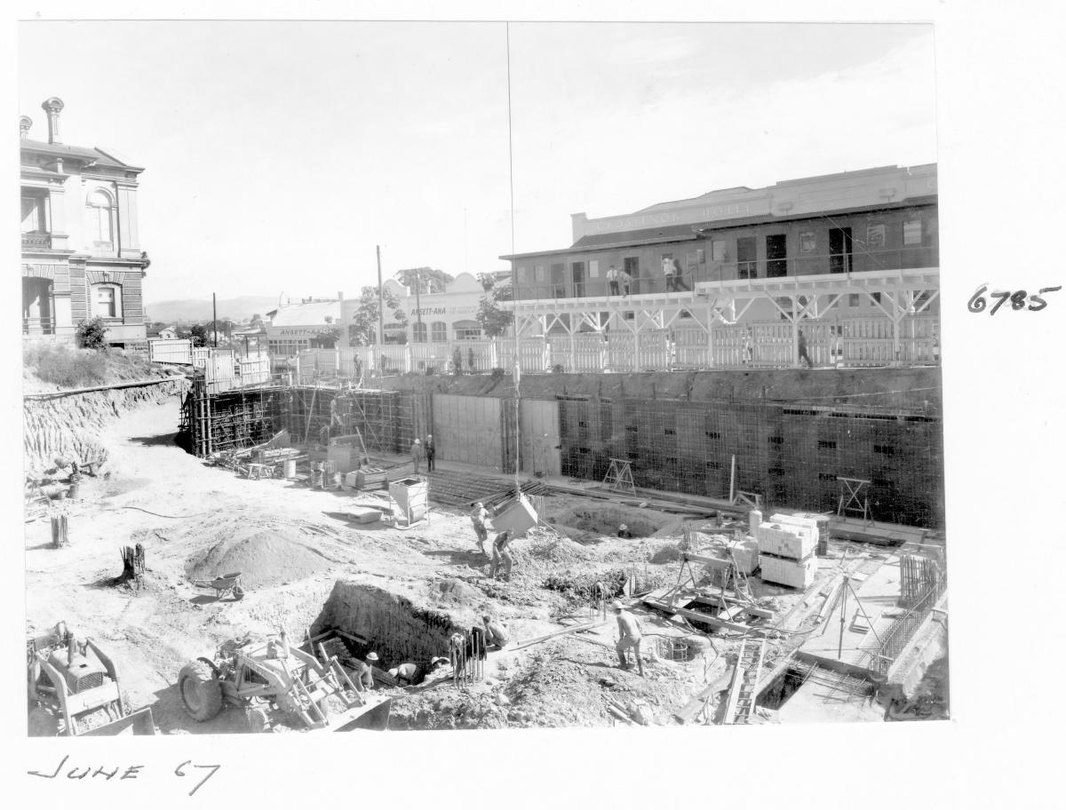 Supreme Court building under construction, Brisbane, June 1967, Brisbane City