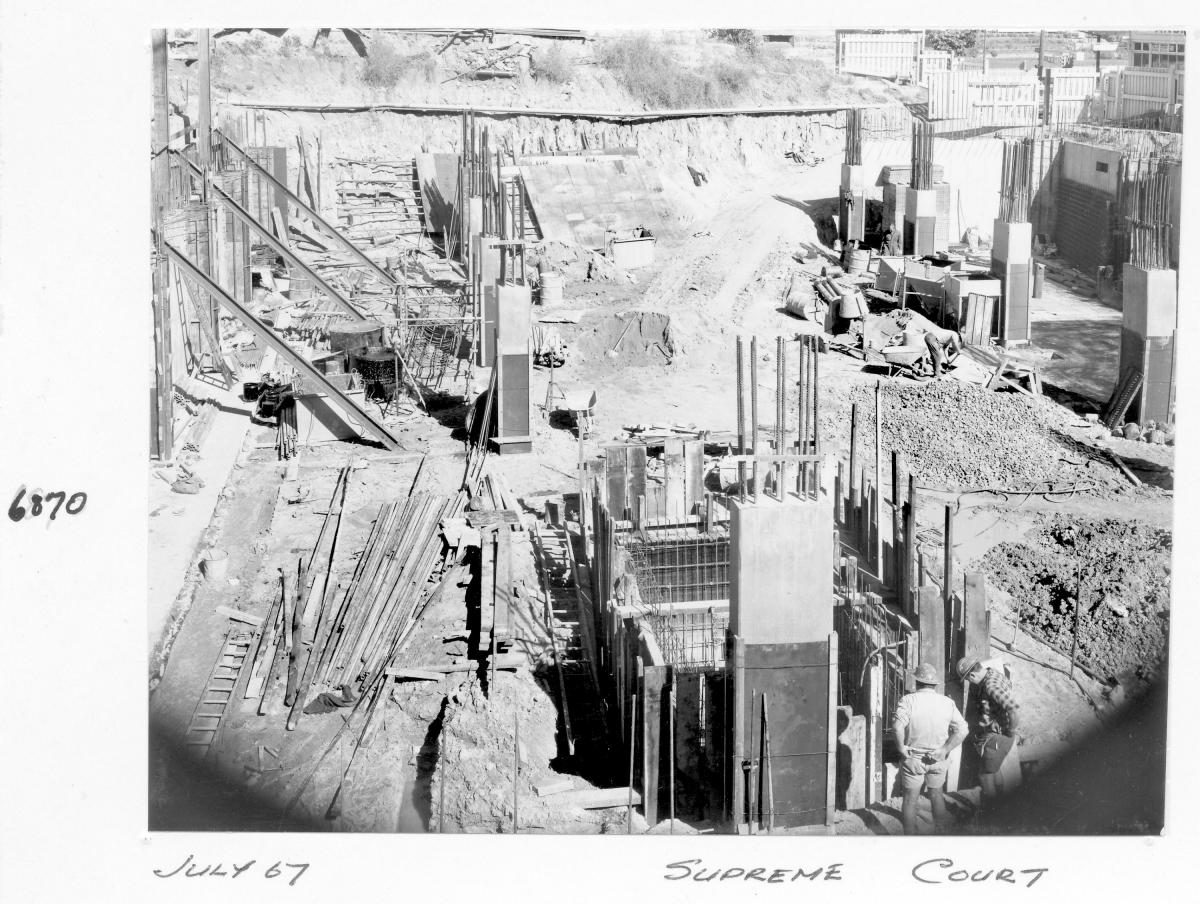 Supreme Court building under construction, Brisbane, July 1967