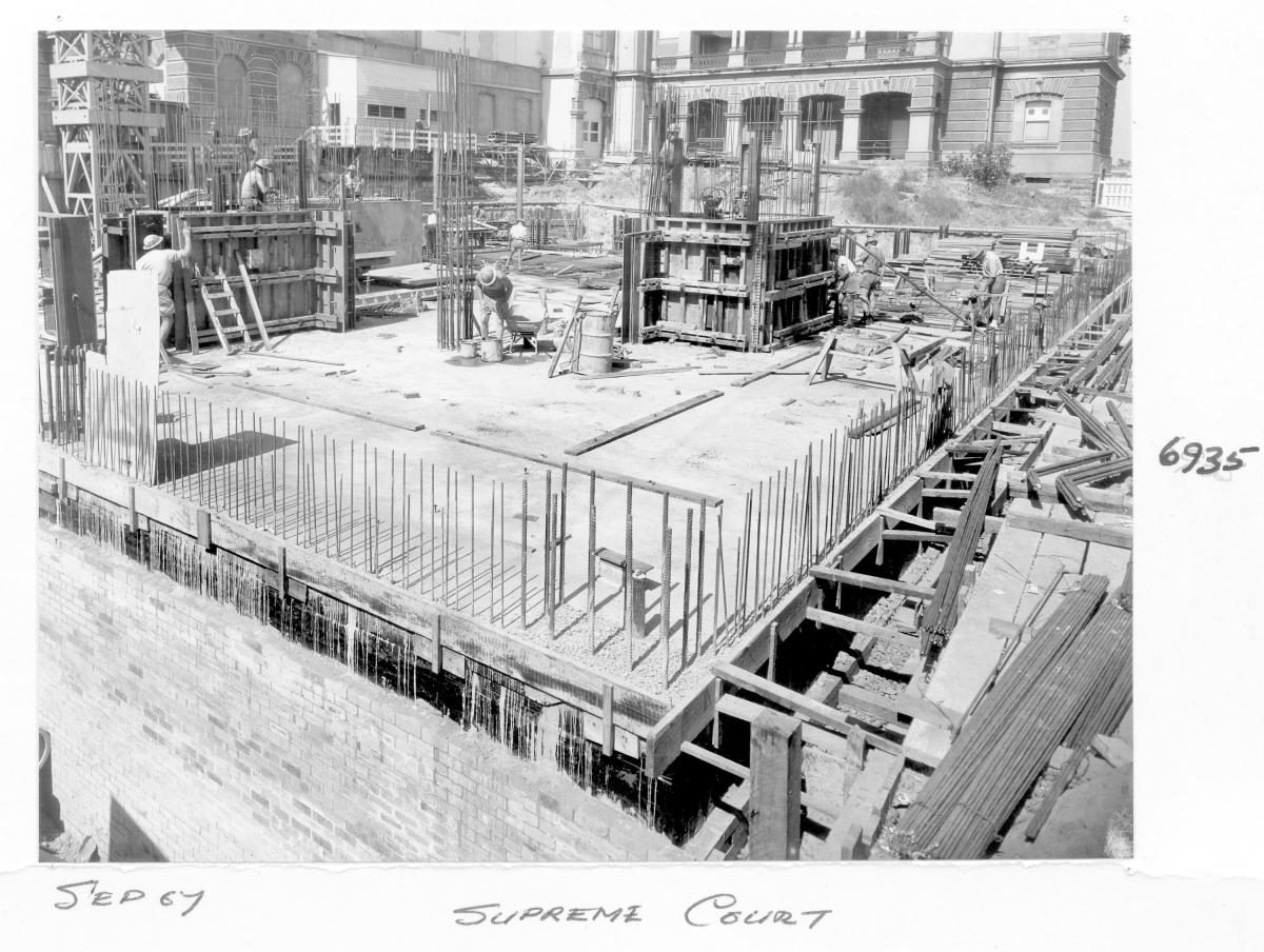 Supreme Court building under construction, Brisbane, September 1967, Brisbane City