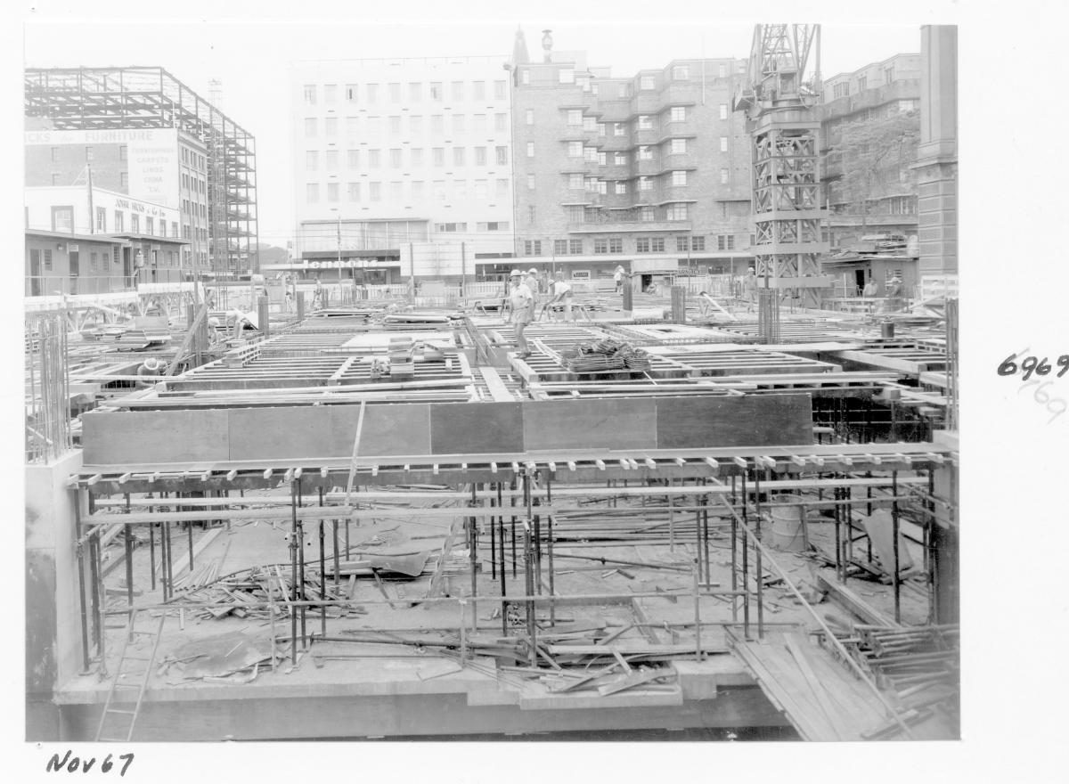 Supreme Court building under construction, Brisbane, November 1967