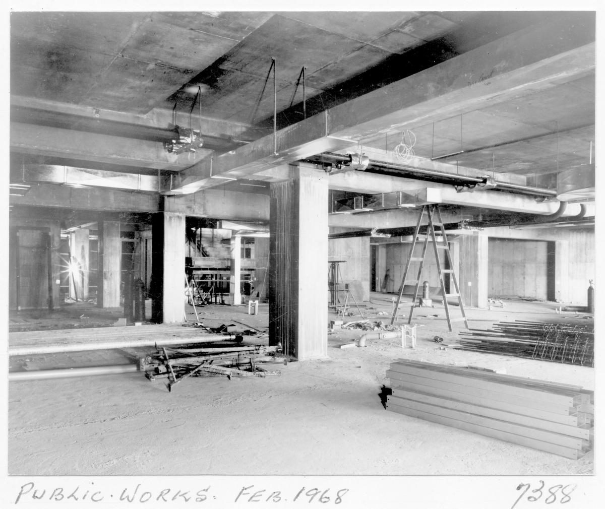 Law Courts building under construction, Brisbane, February 1968, Brisbane City