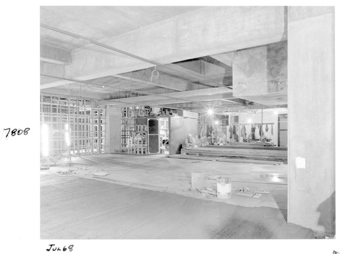 Law Courts building under construction, Brisbane, July 1968, Brisbane City