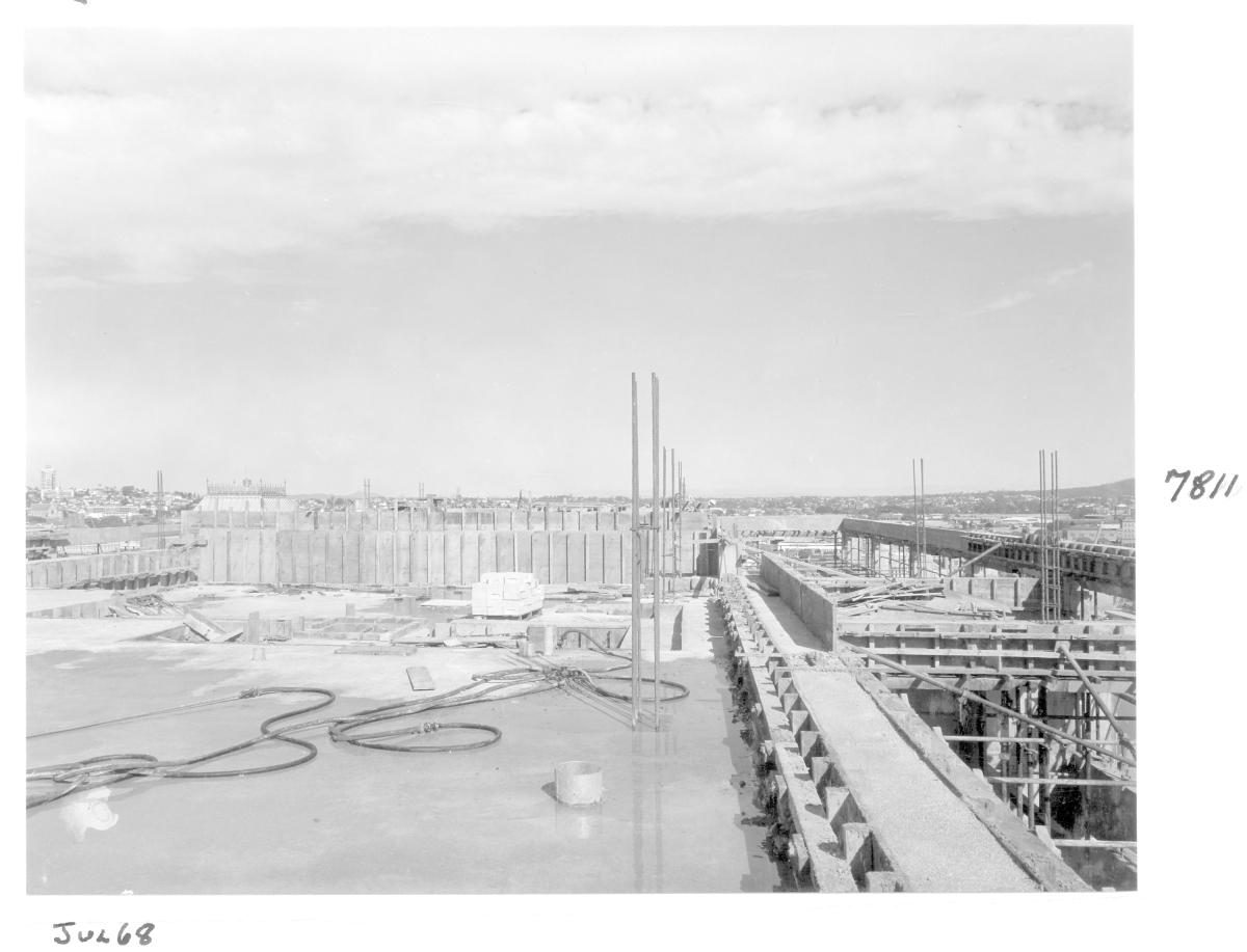 Law Courts building under construction, Brisbane, July 1968, Brisbane City
