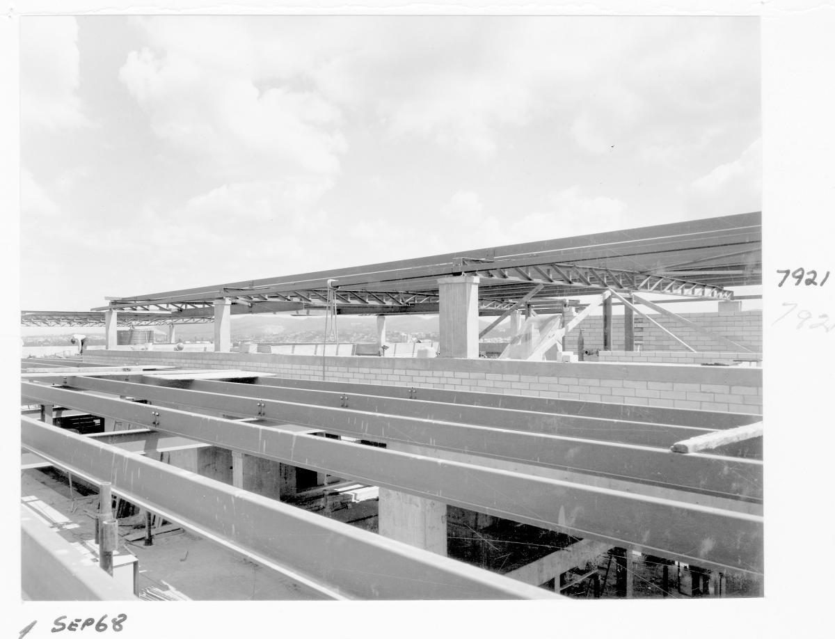 Law Courts building under construction, Brisbane, September 1968