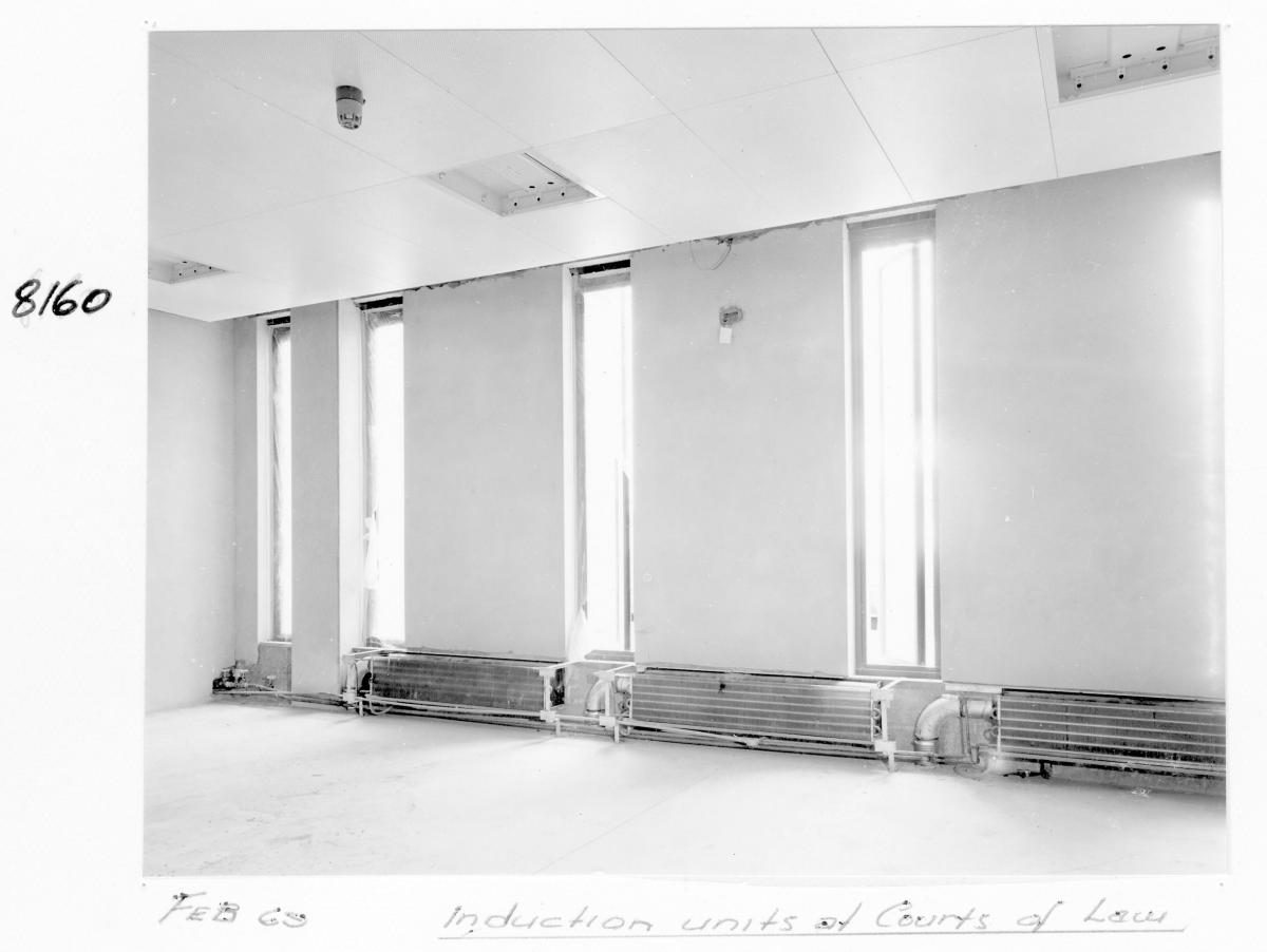 Induction units, Law Courts building, Brisbane, February 1969, Brisbane City