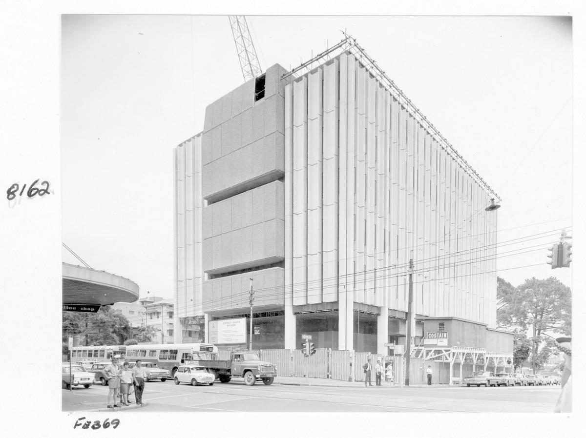 Law Courts building under construction, Brisbane, February 1969, Brisbane City