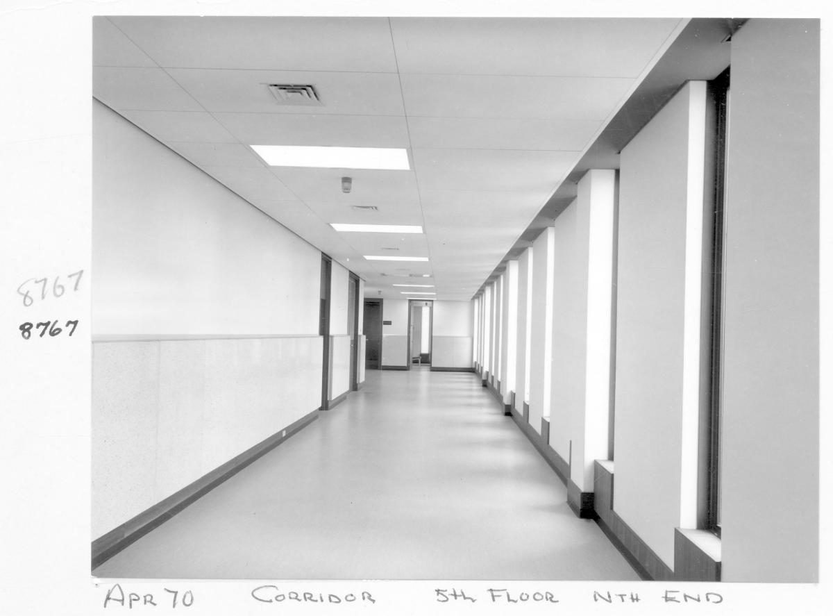 District Court, fifth floor, northern end, George Street, Brisbane, April 1970, Brisbane City