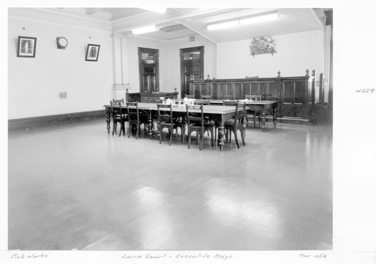 Land Court, Executive Buildings, Brisbane, March 1962, Brisbane City