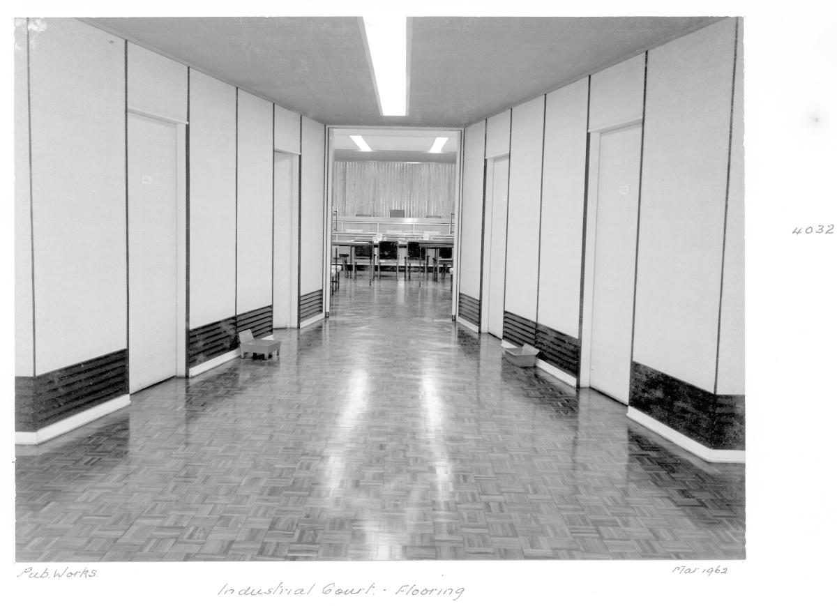 Industrial Court flooring, Brisbane, March 1962