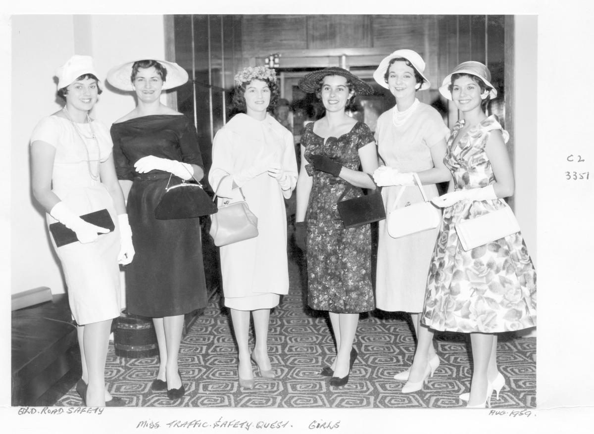 Miss Traffic Safety Quest - Entrants - Brisbane, August 1959