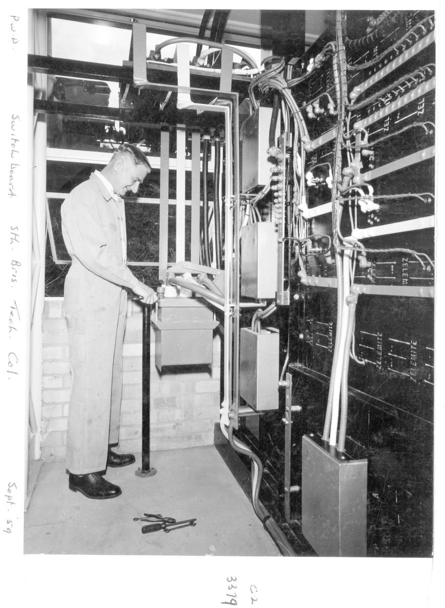 South Brisbane Technical College switchboard - Brisbane, September 1959