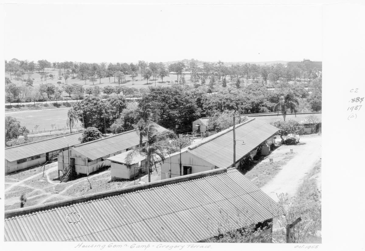 Housing Commission camp, Victoria Park, Gregory Terrace, Spring Hill - Brisbane, October 1955