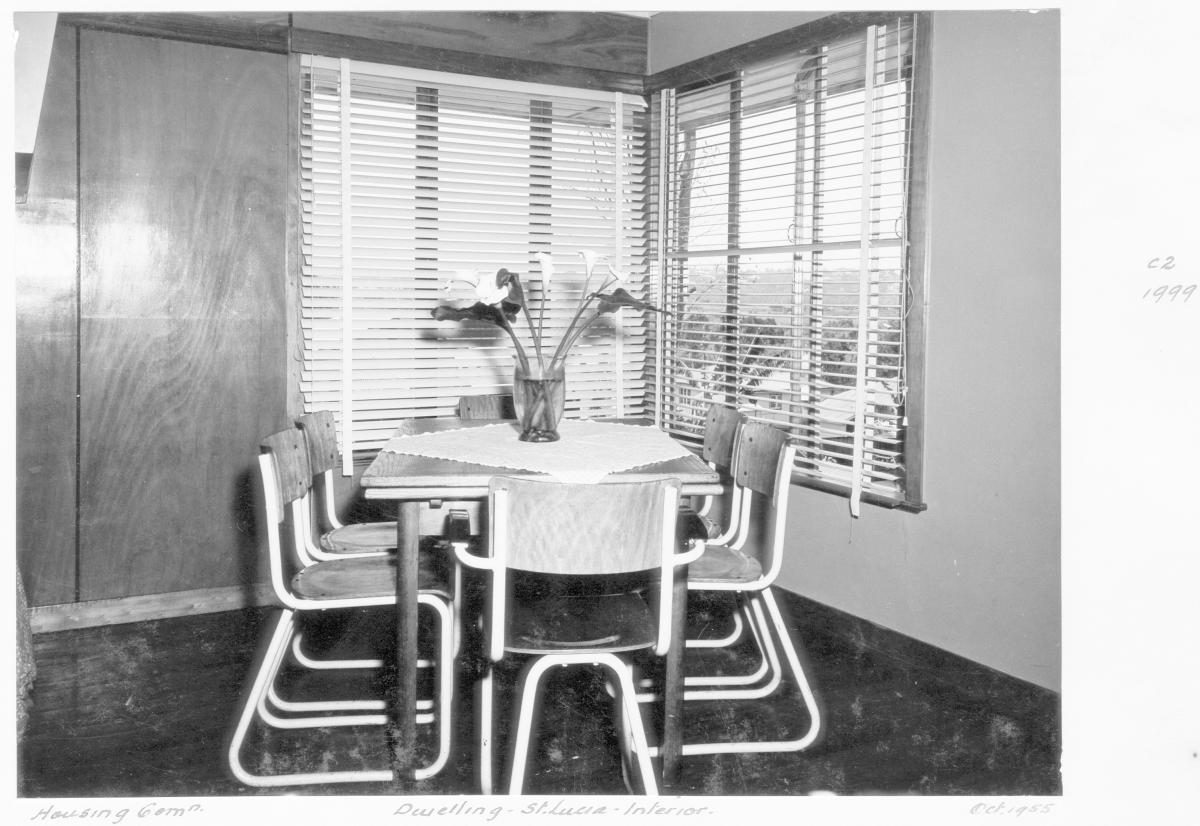Interior of Housing Commission dwelling, St Lucia - Brisbane, October 1955