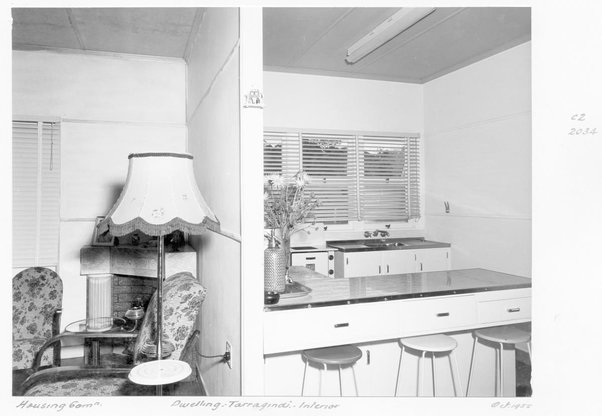 Interior of Housing Commission dwelling, Tarragindi - Brisbane, October 1955