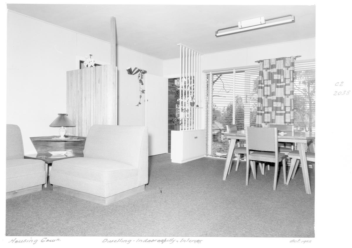Interior of Housing Commission dwelling, Indooroopilly - Brisbane, October 1955