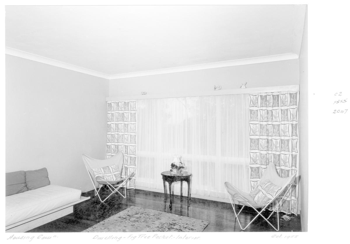 Interior of Housing Commission dwelling, Fig Tree Pocket - Brisbane, October 1955