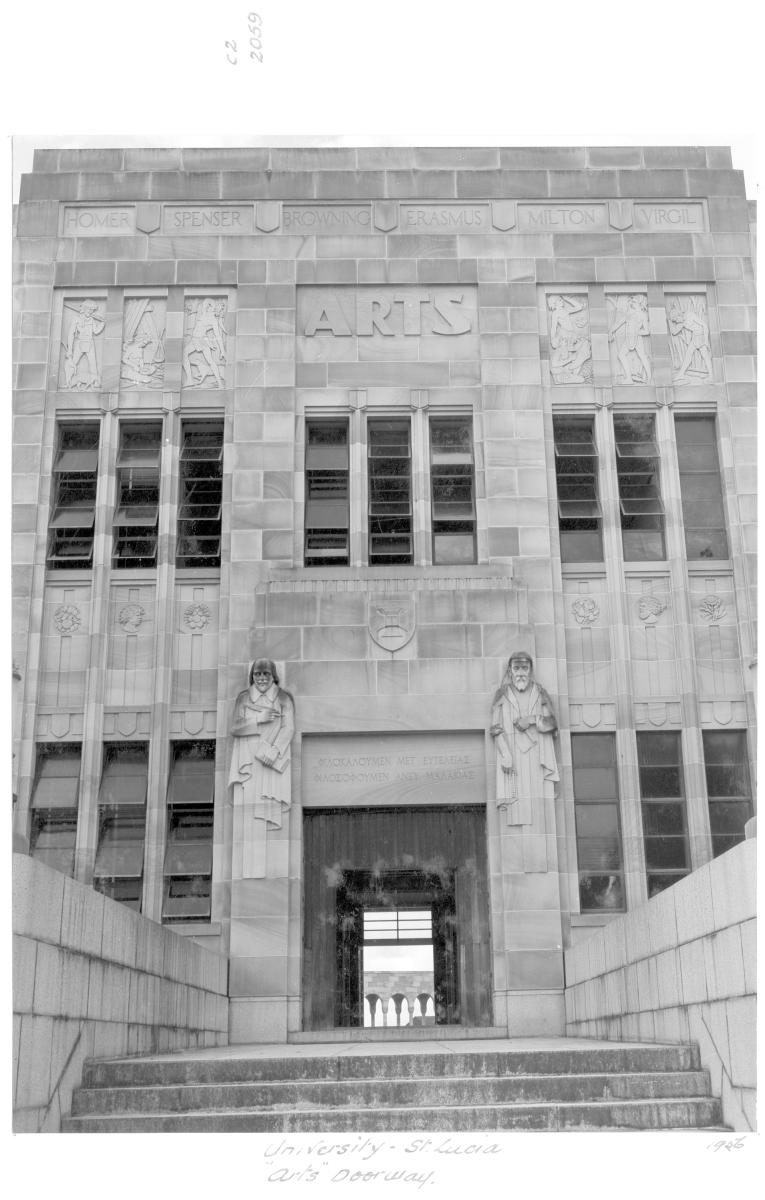 University of Queensland, Arts doorway, St Lucia - Brisbane, 1956