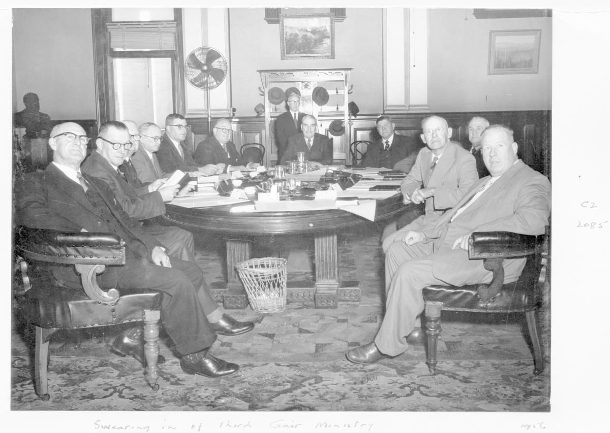 Swearing in of third Gair Ministry - Brisbane, 1956