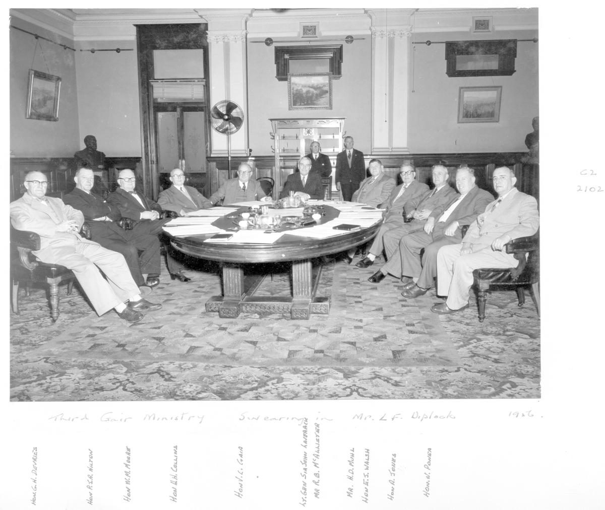 Third Gair Ministry swearing in ceremony - Brisbane, 1956