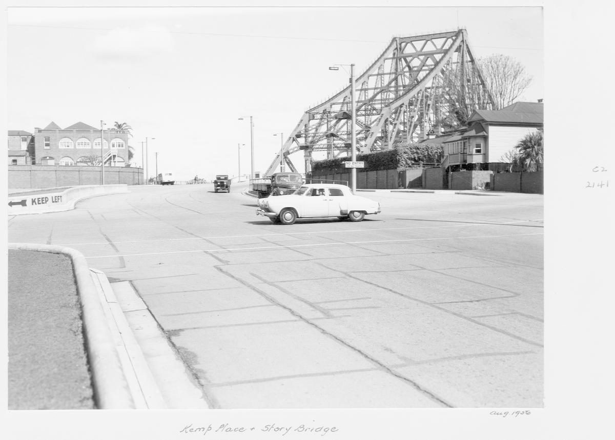 Kemp Place and Story Bridge - Brisbane, August 1956, Kangaroo Point