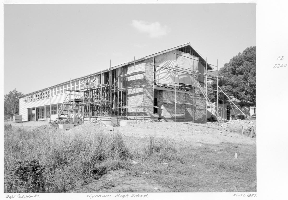 Wynnum State High School construction - Brisbane, June 1957