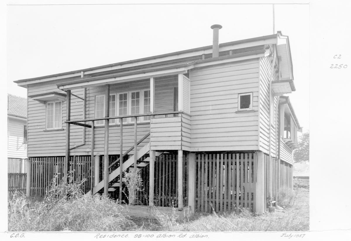 Residence for auction at 98-100 Albion Rd, Albion - Brisbane, July 1957