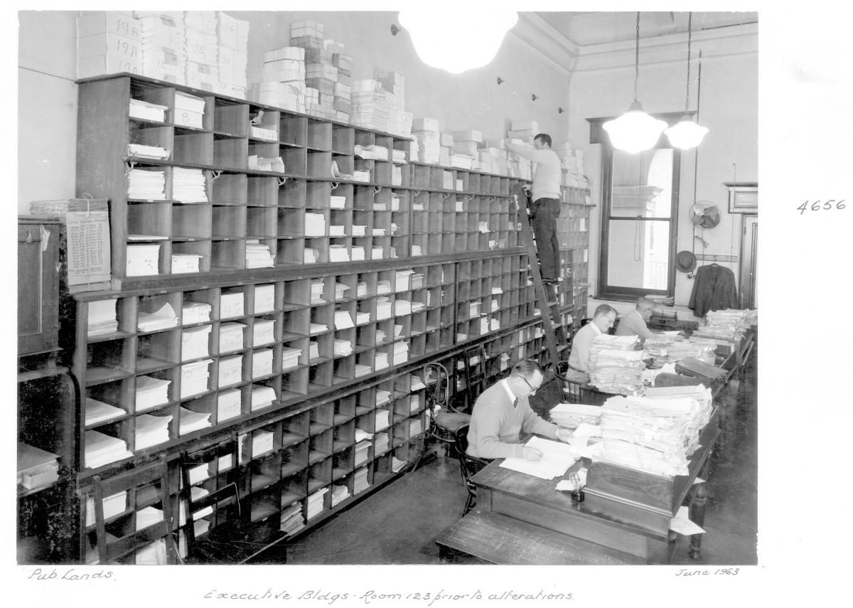 Executive Building Room No. 123 prior to alterations, Brisbane, June 1963, Brisbane City