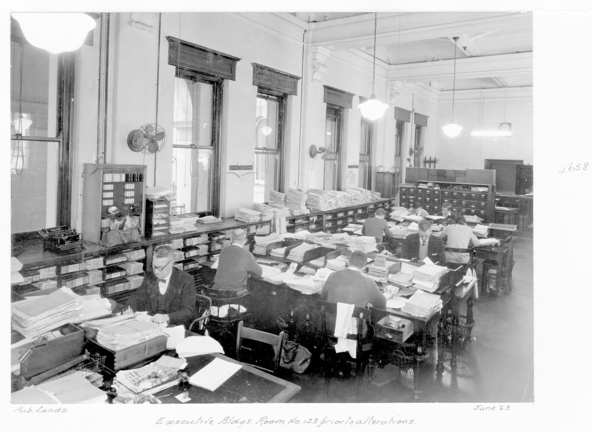 Executive Building Room No. 123 prior to alterations, Brisbane, June 1963, Brisbane City