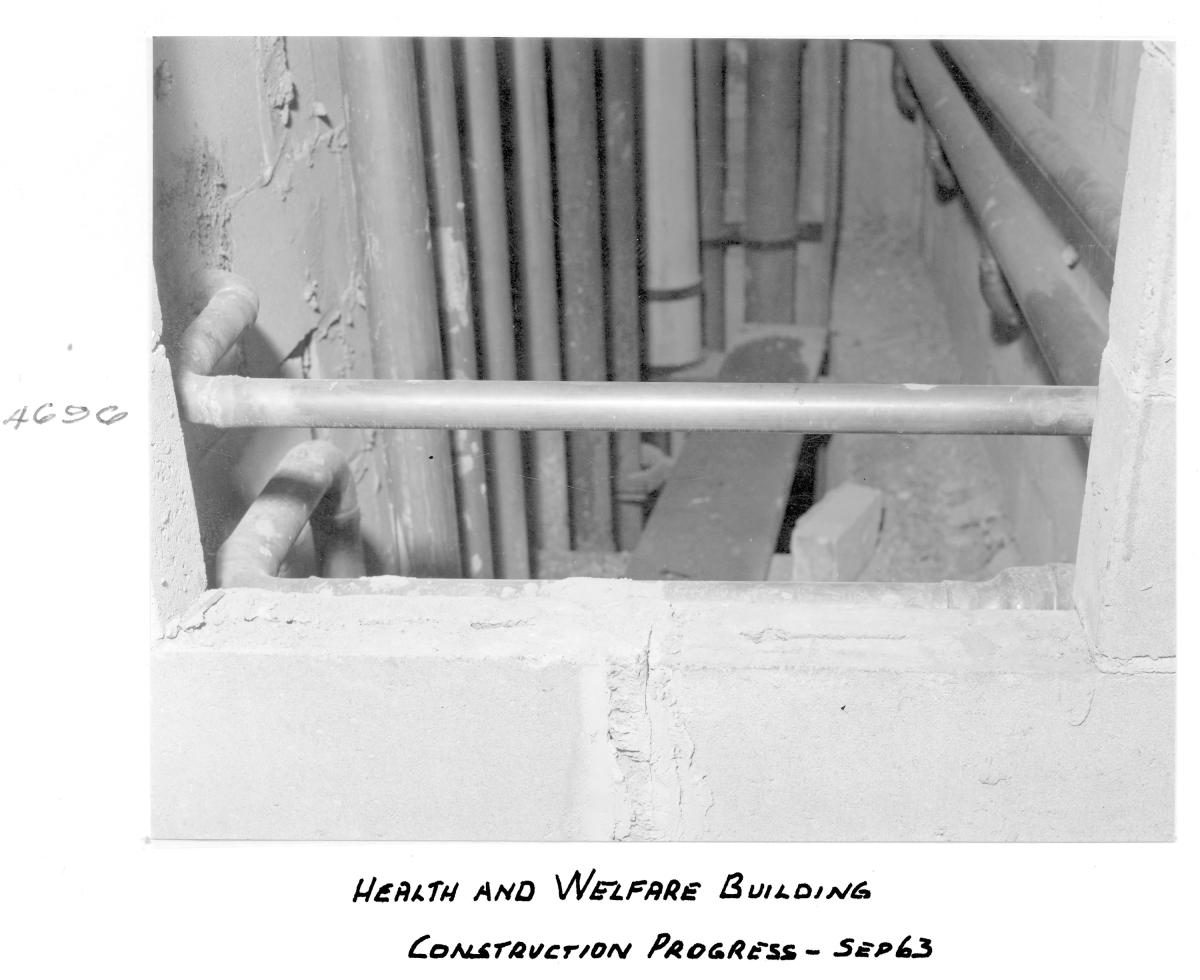 Health and Welfare building under construction, Brisbane, September 1963