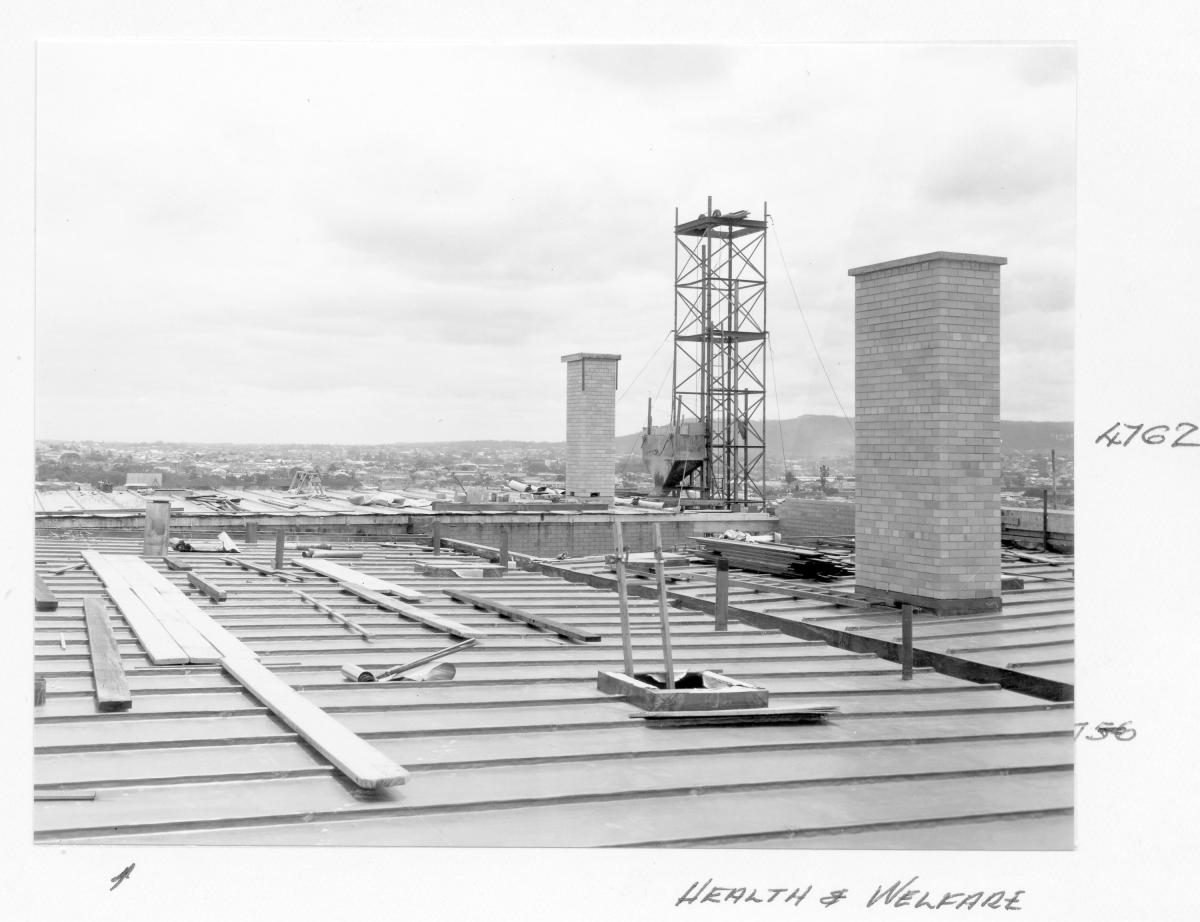 Health and Welfare Building under construction, Brisbane, October 1963