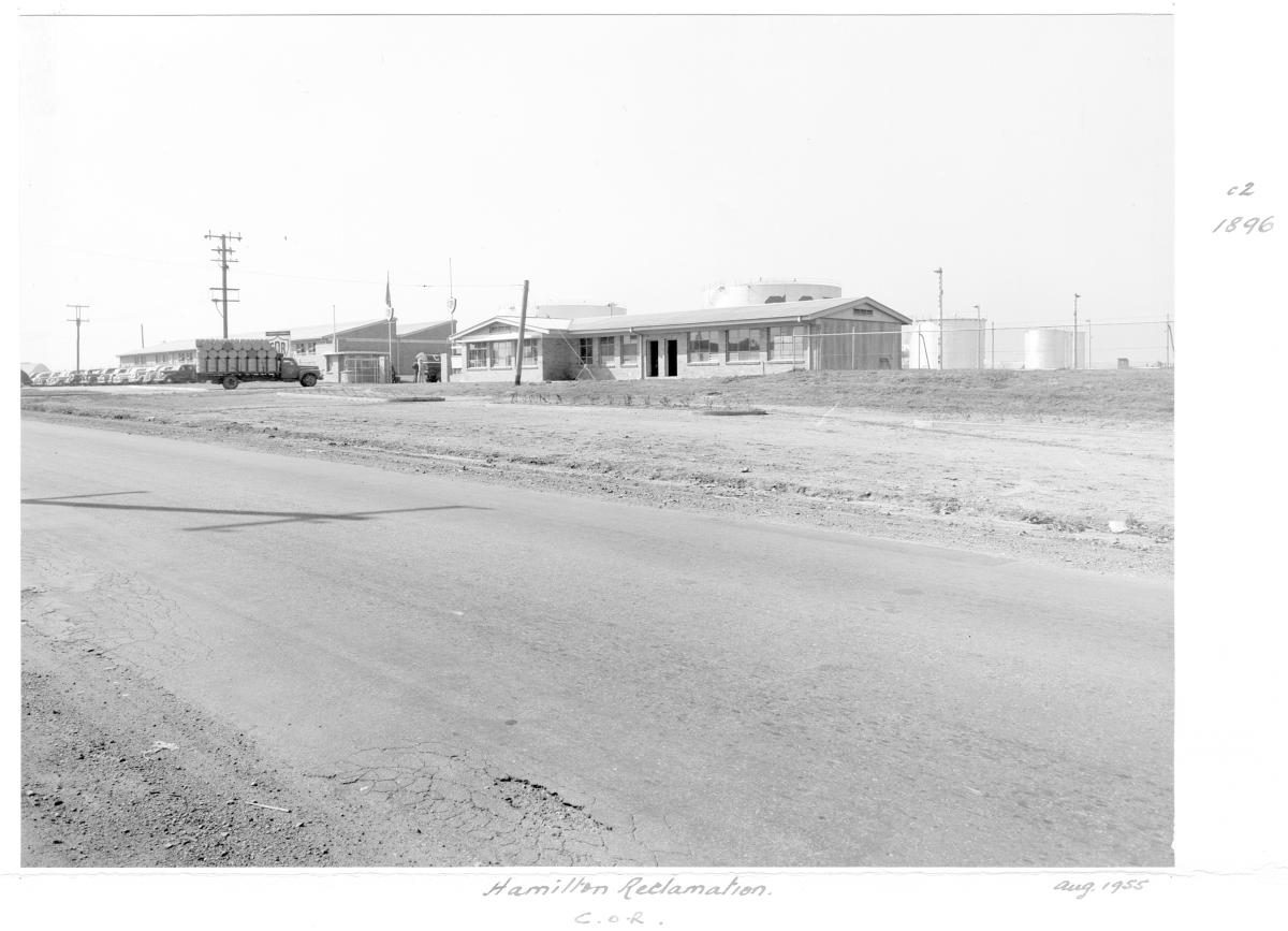 Reclamation for the oil refinery at Hamilton - Brisbane, August 1955