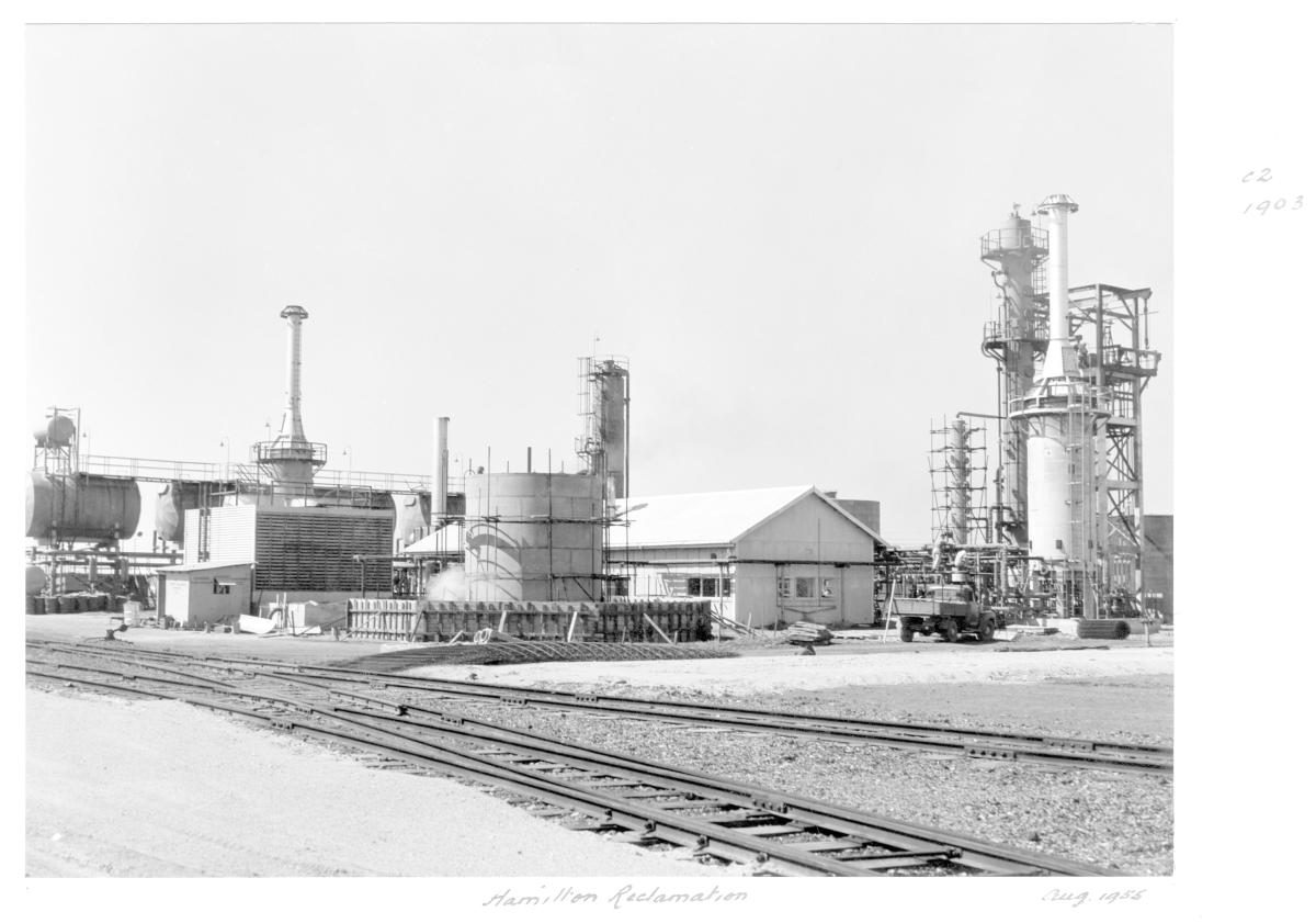 Hamilton reclamation, Caltex Oil Refinery, Lytton - Brisbane, August 1955